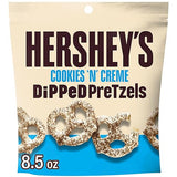 HERSHEY'S Cookies 'n' Creme Dipped Pretzels Bag, 8.5 oz