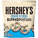 HERSHEY'S Cookies 'n' Creme Dipped Pretzels Bag, 8.5 oz