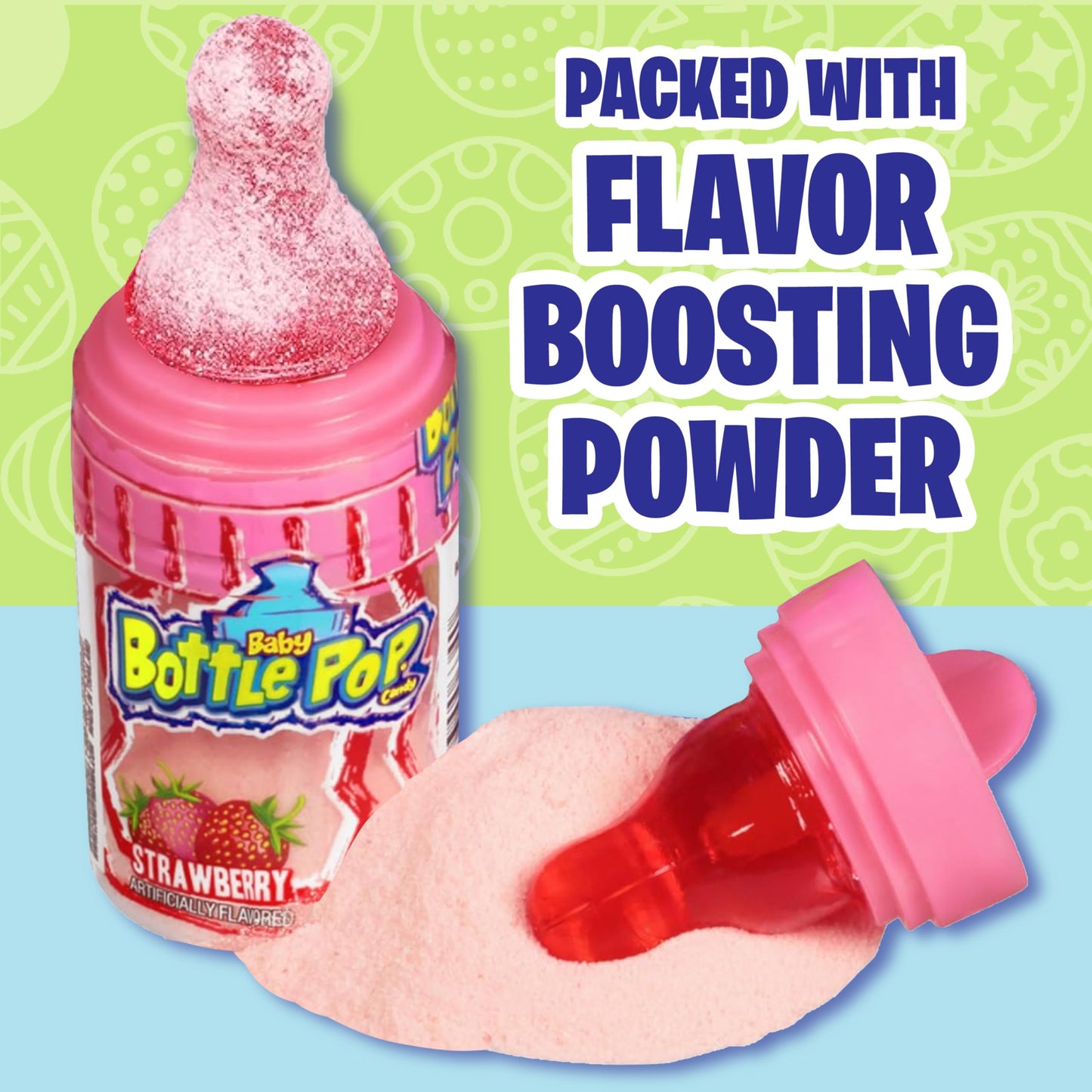 Baby Bottle Pop Candy Lollipops Variety Pack - 10 Ct Individually Wrapped Suckers with Powdered Dip - Assorted Bulk Candy for Kids Party Favors
