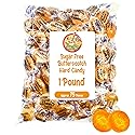 Sugar Free Butterscotch Hard Candy Arcor - 1LB Bag (About 75 Pieces) Of Individually Wrapped Sugar Free Butterscotch Buttons, Butter Scotch Bulk Candy