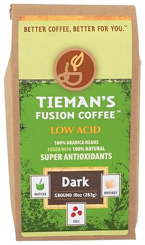 TIEMANS COFFEE Premium Ground Dark Coffee, 10 OZ