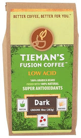 TIEMANS COFFEE Premium Ground Dark Coffee, 10 OZ