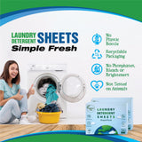 Eco-Friendly Laundry Detergent Sheets - 50 Loads | Plant-Based Travel Laundry Detergent Fragrance Free | Hypoallergenic, Biodegradable Dissolvable