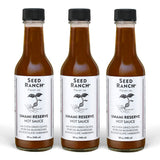 Seed Ranch Umami Reserve Hot Sauce, 3 Pack - Spicy Heat Flavor - Oven Dried Olives, Porcini Mushrooms & Chocolate Habanero - Vegan, Non-GMO