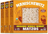 Manischewitz Organic Whole Wheat Matzos Kosher For Passover 10oz (3 Pack) Crisp & Delicious, Kosher for Passover and for Year Round Use