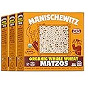 Manischewitz Organic Whole Wheat Matzos Kosher For Passover 10oz (3 Pack) Crisp & Delicious, Kosher for Passover and for Year Round Use
