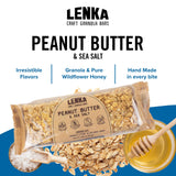 Lenka Bars - Peanut Butter & Sea Salt Snack Bars, Gluten Free, High Fiber, Kosher, Wholesome, No Artificial Flavors, Individually Wrapped - 12 Pack