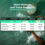 1.15 Pound Jar Ocean's Taste Baja Sea Salt, Coarse Natural Grain, 4X More Minerals than Celtic Salt, 30% Less Sodium, Mineral Salt Ideal for
