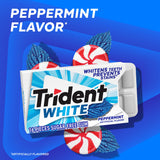 Trident White Peppermint Sugar-Free Chewing Gum, 9 Packs of 16 Pieces (144 Total Pieces)