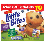 (Value Pack) Little Bites Blueberry Muffins, 10 individual packs, (1.5 oz each), Real Blueberries Mini Muffins, 15 oz Multipack