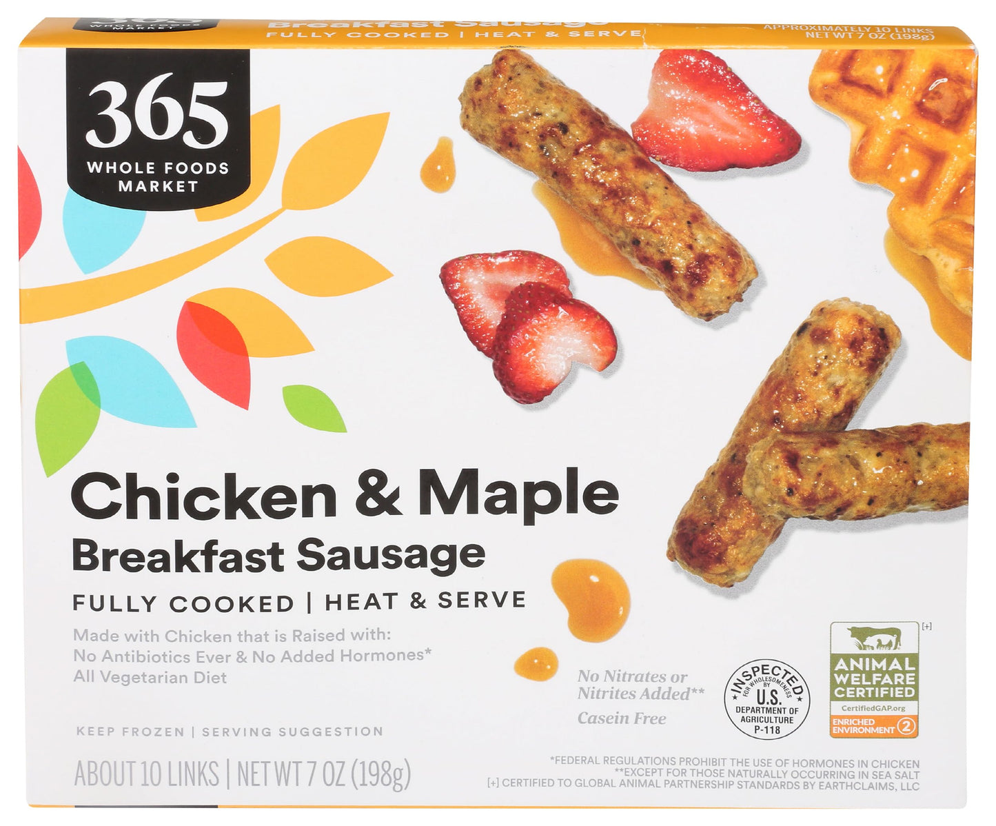 365 by Whole Foods Market, Chicken Sausage Breakfast Link Maple, Step 2, 7 oz