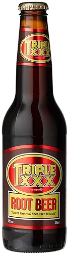 Triple XXX ROOT BEER OF SAN ANTONIO TEXXXAS LONGNECKS - "Cerveza de Raiz, Señor Tex", 12-Ounce Glass Bottle (Pack of 12)