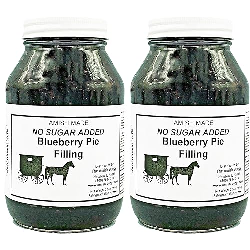 Amish Pie Filling - TWO 32 Oz Jars (Blueberry NSA)