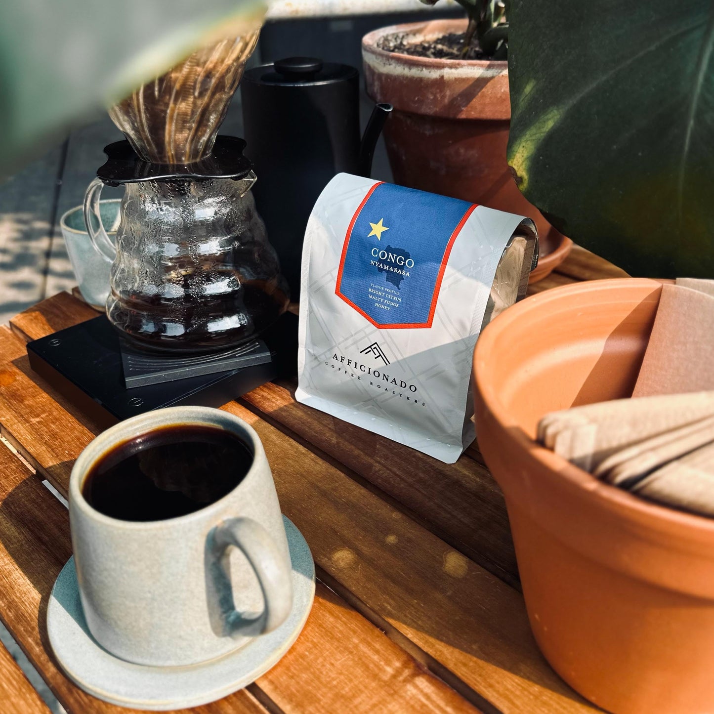 Afficionado Coffee Roasters | Medium Roast Arabica Coffee | 12 Ounce Bag (Congo Nyamasasa, Whole Bean)