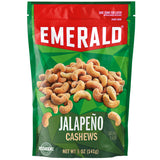 Emerald Nuts, Jalapeno Cashews, 5 Oz, Resealable Bag (Pack of 4)