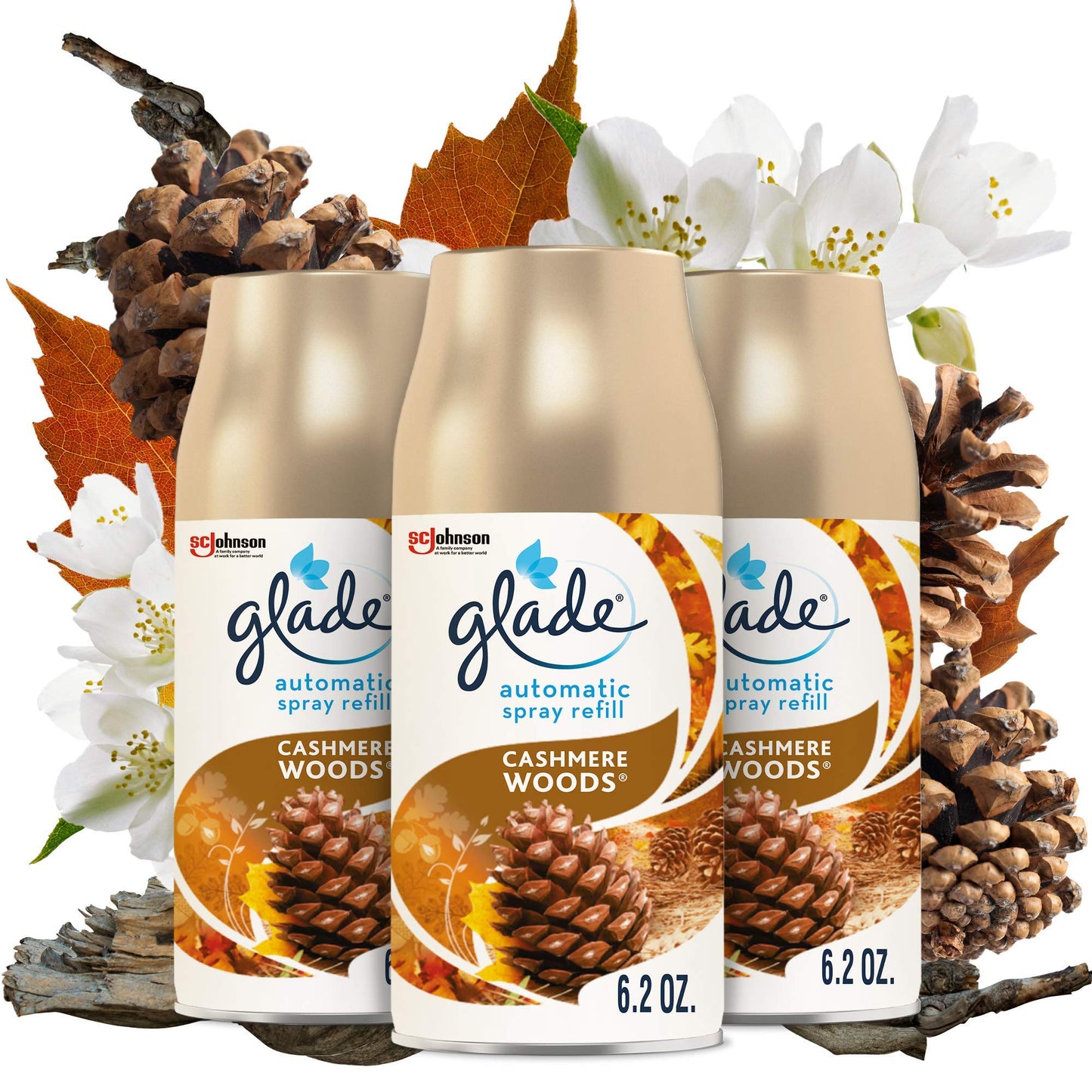 Automatic Spray Refill, Air Freshener, Cashmere Woods, 6.2 Ounce (3 Pack)