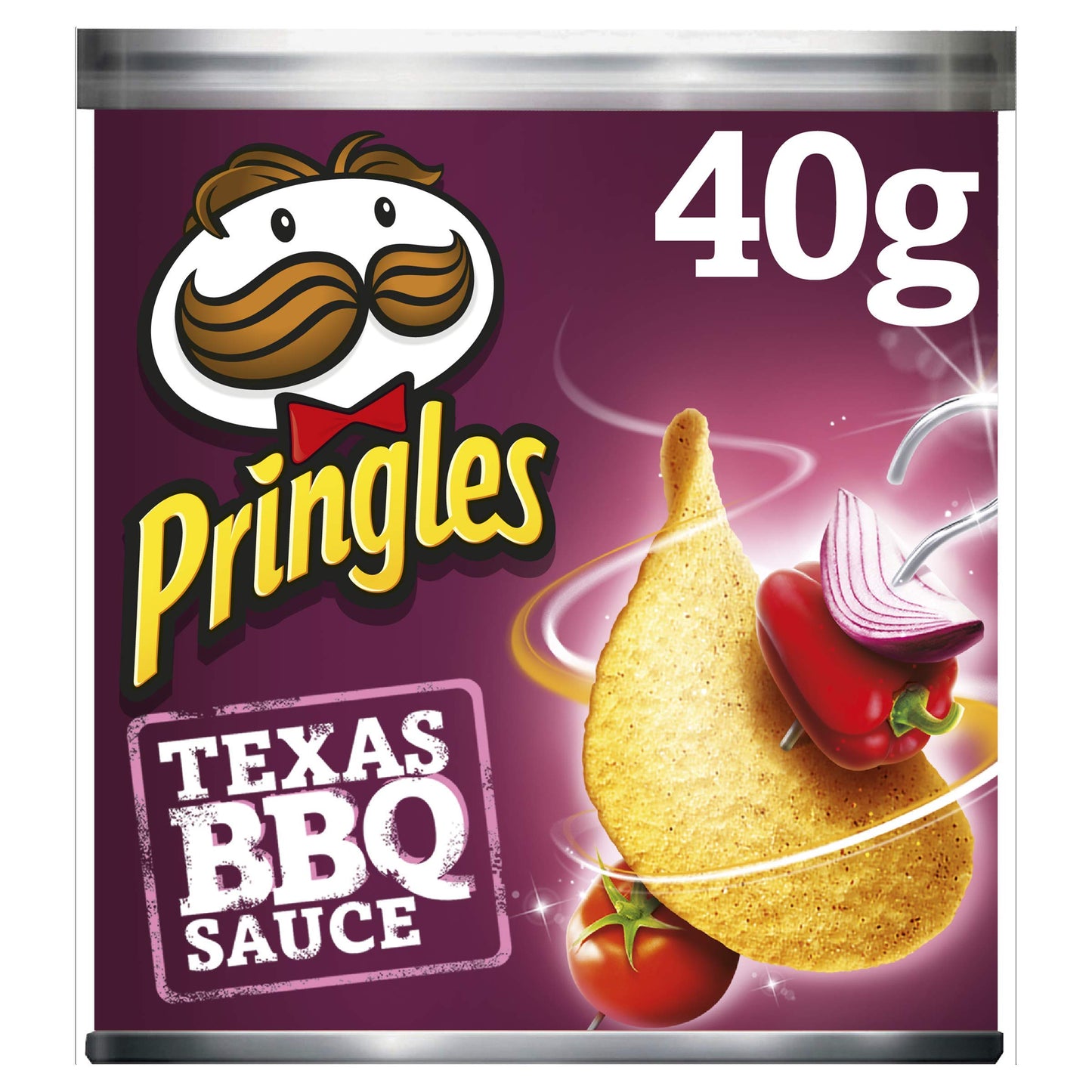 Pringles Texas Bbq Sauce Pop & Go 40G (Pack Of 12)
