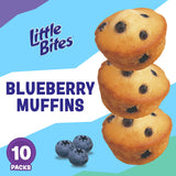 (Value Pack) Little Bites Blueberry Muffins, 10 individual packs, (1.5 oz each), Real Blueberries Mini Muffins, 15 oz Multipack