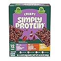 Simply Protein - Crispy Vegan Protein Bars Variety Pack, 3 Flavors - Plant Based, Protein Snacks - 13g Protein, 2g Sugar, 7g Fiber - Gluten Free, Non