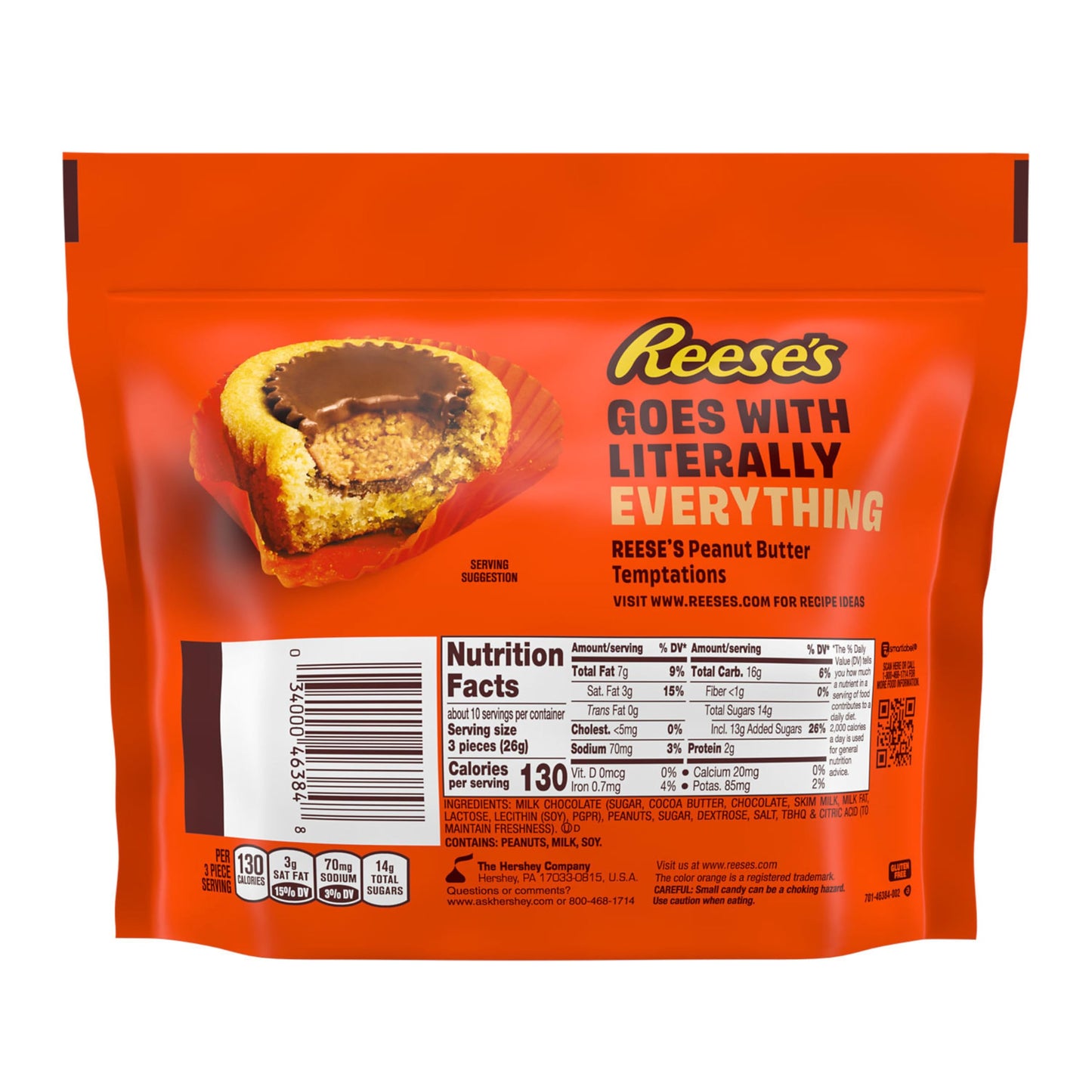 Reese's, Miniatures Milk Chocolate Peanut Butter Cups, Candy Share Pack, 9.6 Ounce