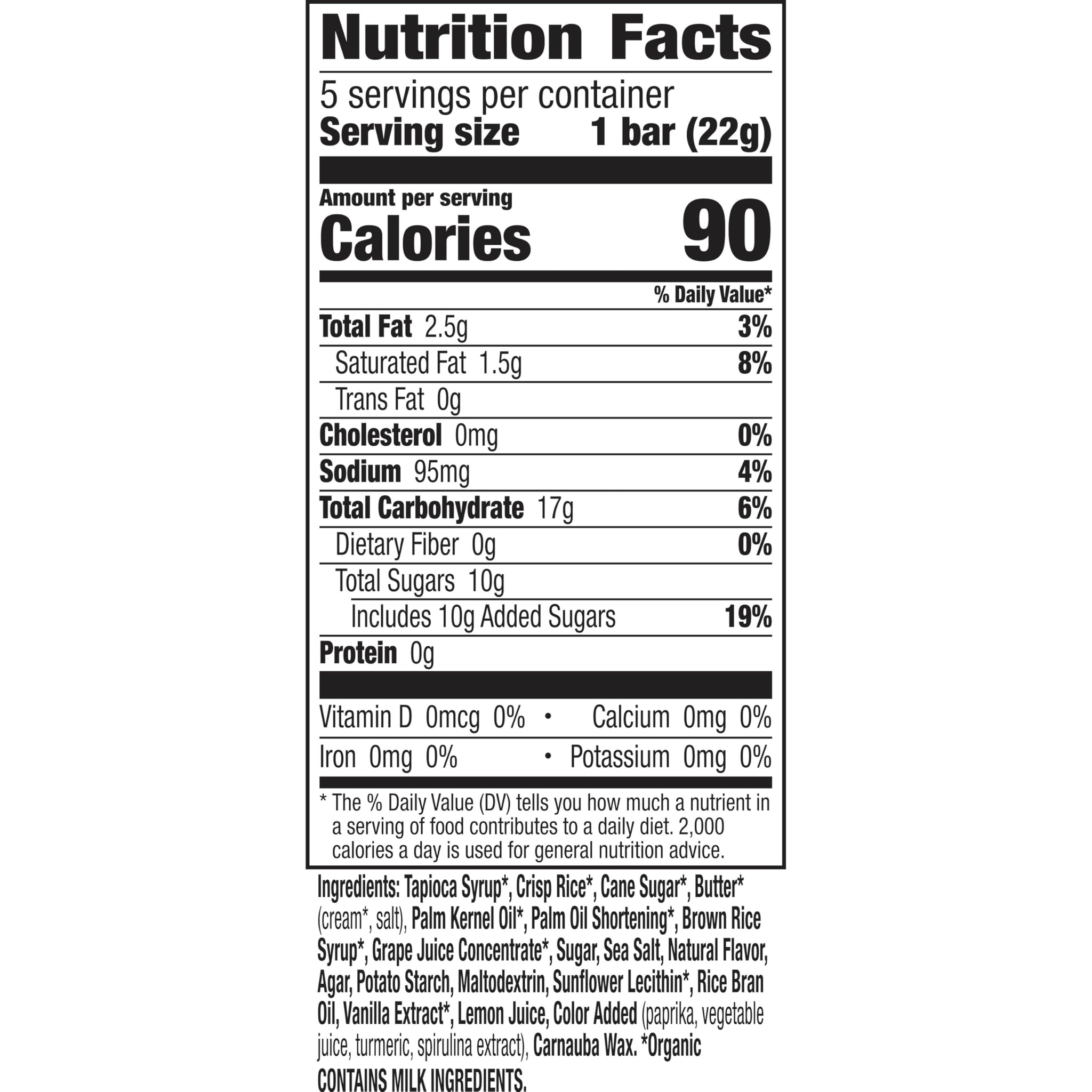 Annie's Birthday Cake Crispy Snack Bars, Gluten Free, 5 Bars, 3.9 oz