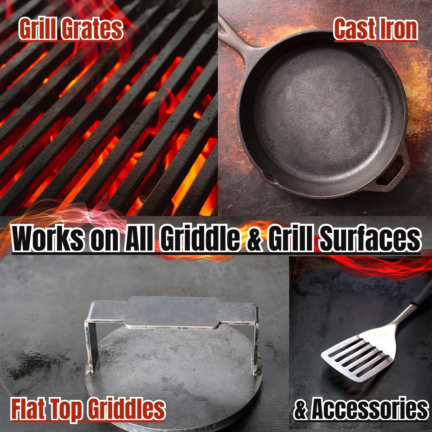 Black Diamond Stoneworks Griddle & Grill Cleaner - Flat Top Griddle Cleaner, Non-Caustic, Food-Contact Safe, Unscented, Residue-Free, Stainless