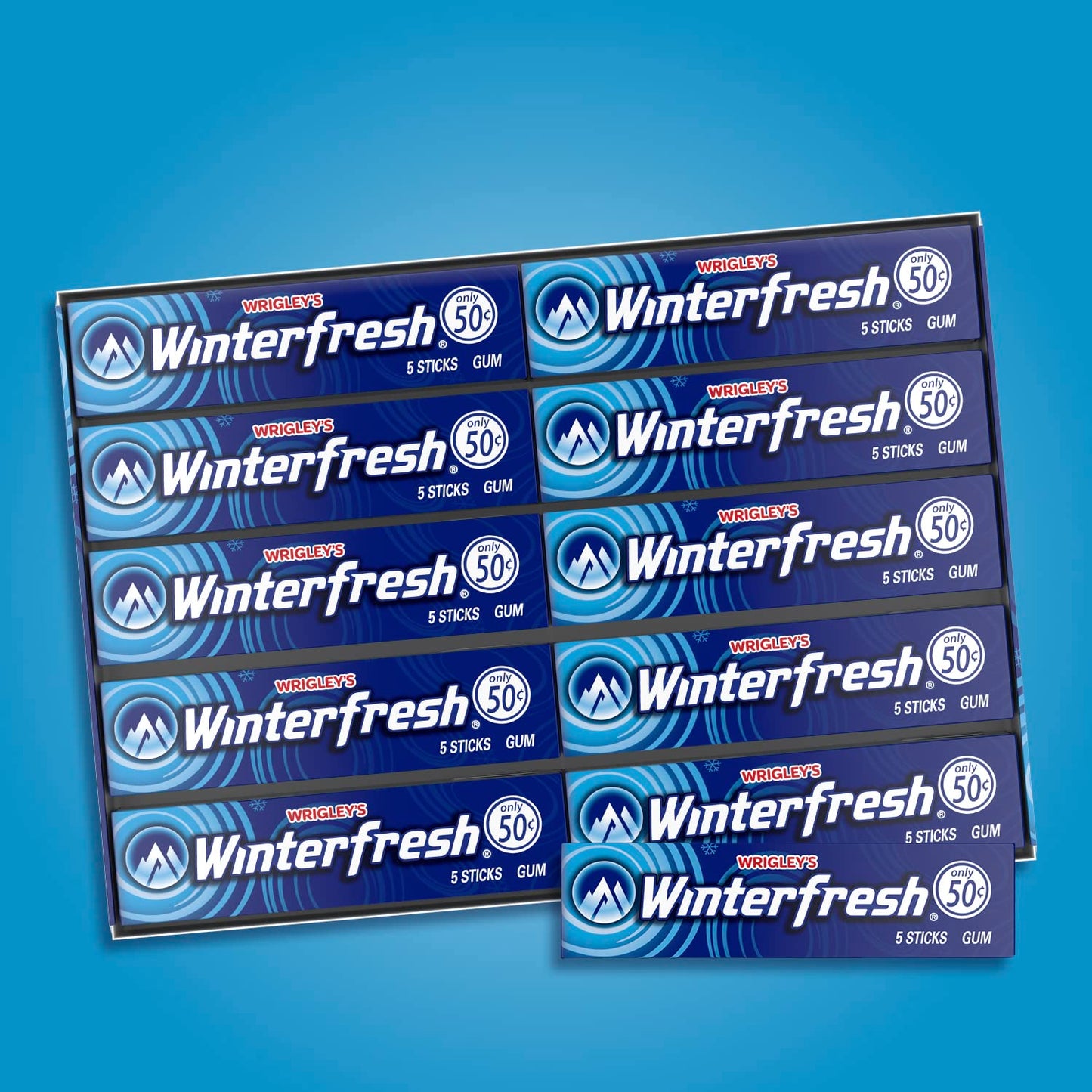 Winterfresh Wrigley's Chewing Gum Bulk Pack, 5 Sticks Per Pack (Pack of 40)