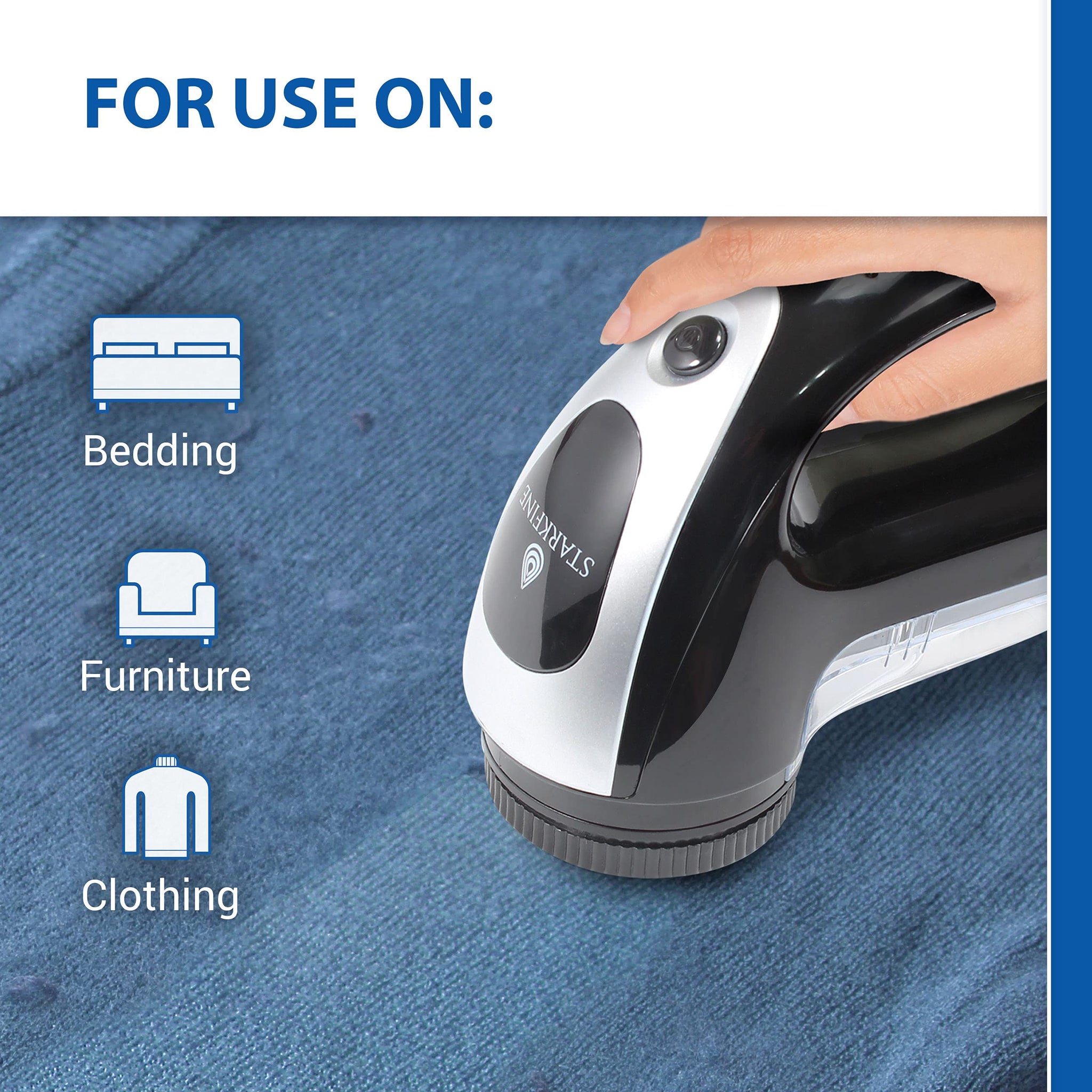 Fabric Shaver with Rechargeable Battery | Bonus Replacement Blade Included | Lint Shaver for All Materials Clothing, Bedding, & Fabric Furniture |