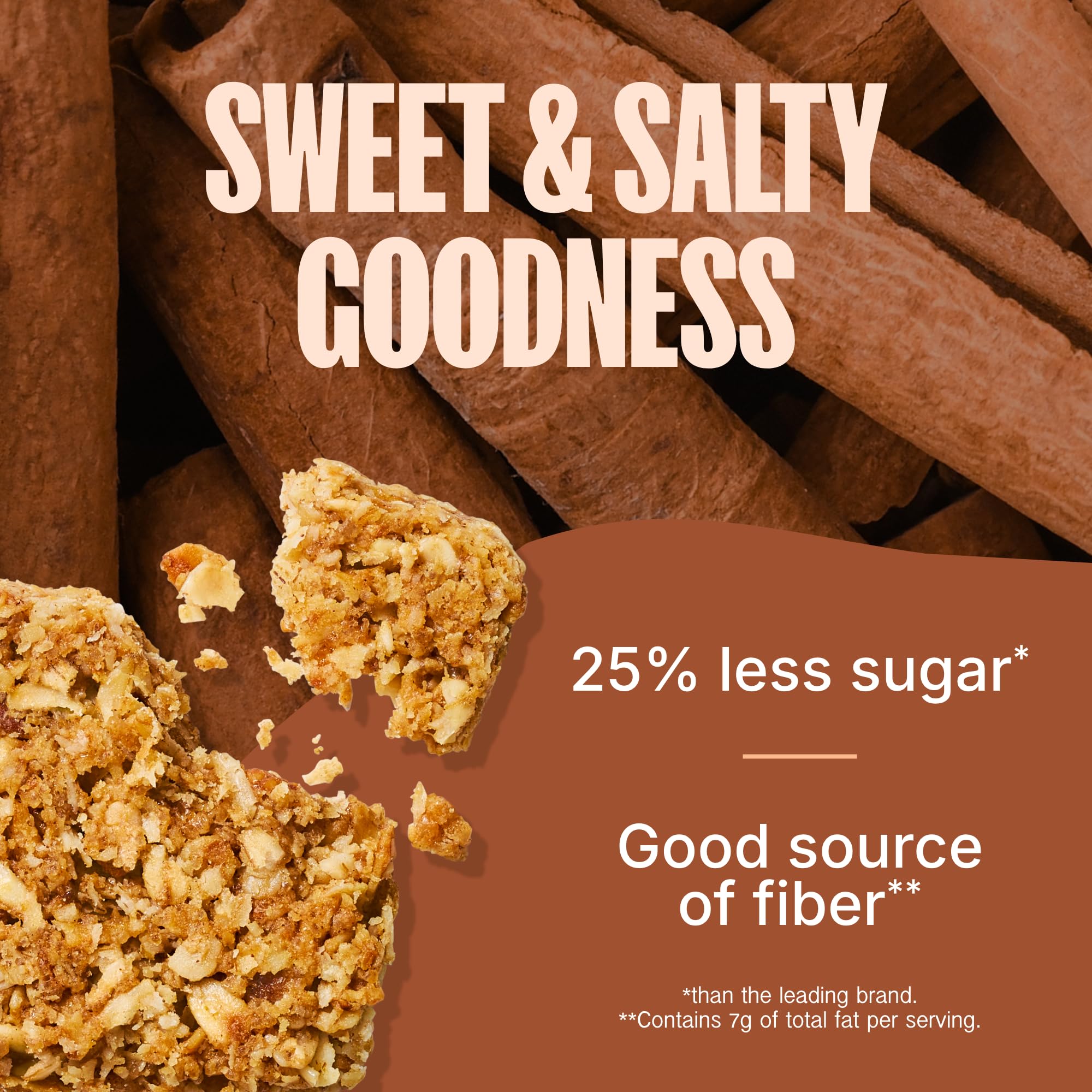 MadeGood Sweet Cinnamon & Sea Salt Crunchy Granola Squares (5 Count)