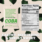 COBA Caffeinated Coffee Chocolate [1 Bar = 1 Cup of Matcha] - Energy Boost, Portable, All Natural Caffeine for Gym, Travel, Daily Use - Gluten Free