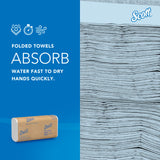 Scott Professional Universal 100% Recycled Fiber Multifold Paper Towels, Bulk (01807), Absorbency Pockets, 9.2"x9.4" Towel, Compressed, Compact (250