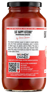 Eat Happy Kitchen Marinara Sauce - Made with Premium California Tomatoes & Extra Virgin Olive Oil - No Sugar Added, No Seed Oils, No Fillers, Gluten