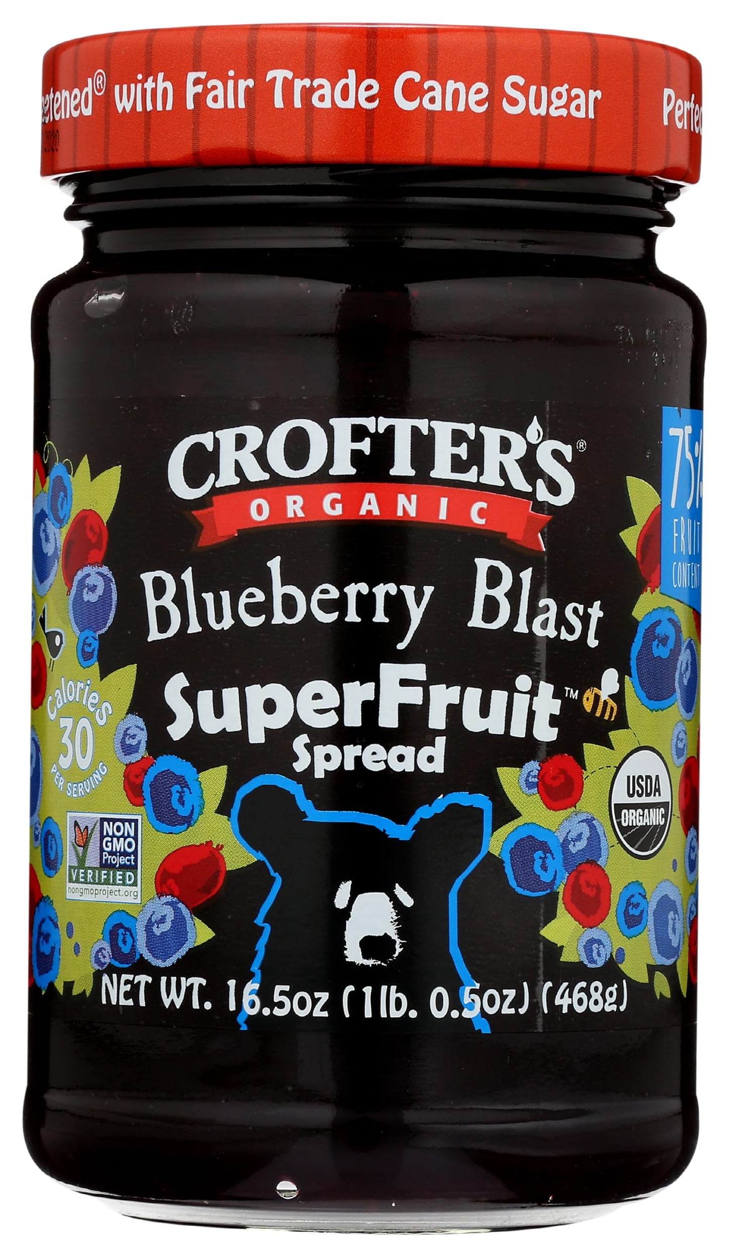 Crofters, Organic Blueberry Blast Superfruit Spread, 16.5 Ounce