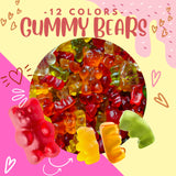 Assorted Gummy Bears, Halal Candy Bulk 2 Pound Bag | Fruit Flavored Gummy Bears Candy | Sweet & Chewy Bear Gummies for Parties, Candy Buffets, Goodie