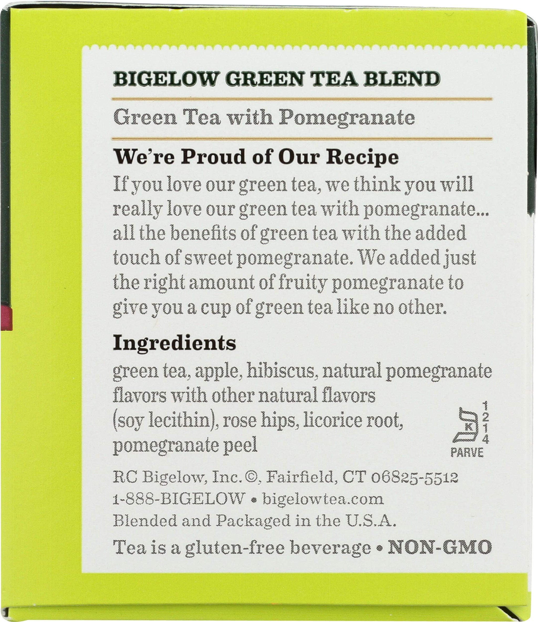 Bigelow Tea Green with Pomegranate 20 Bags (Pack of 3)