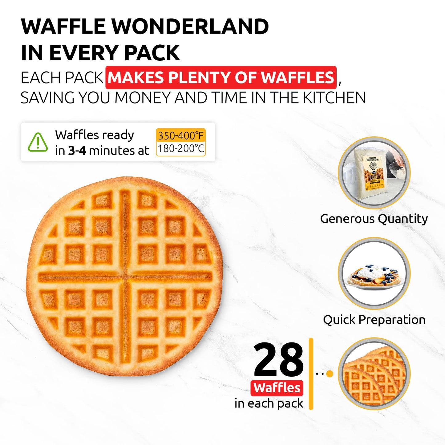 OldSoul Professional Belgian Waffle Mix | GLUTEN FREE | 5 Lbs | Crispy | Vanilla Flavor | 28 Waffles (5 Lbs, Gluten Free)