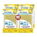 SANI 360° Sani Sticks Drain Cleaner and Deodorizer, 48 Count, Lemon Scent Enzyme Pipe Cleaners, Eliminate Odors, Prevent Clogged Drains, Safe