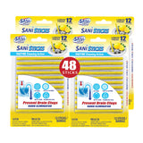 SANI 360° Sani Sticks Drain Cleaner and Deodorizer, 48 Count, Lemon Scent Enzyme Pipe Cleaners, Eliminate Odors, Prevent Clogged Drains, Safe