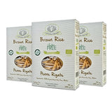 Rustichella d'Abruzzo Organic Brown Rice Penne Rigate (Pack of 3), 250g Each - Gluten-Free Pasta with Delicious Flavor - Artisan Crafted from Abruzzo