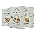 Rustichella d'Abruzzo Organic Brown Rice Penne Rigate (Pack of 3), 250g Each - Gluten-Free Pasta with Delicious Flavor - Artisan Crafted from Abruzzo