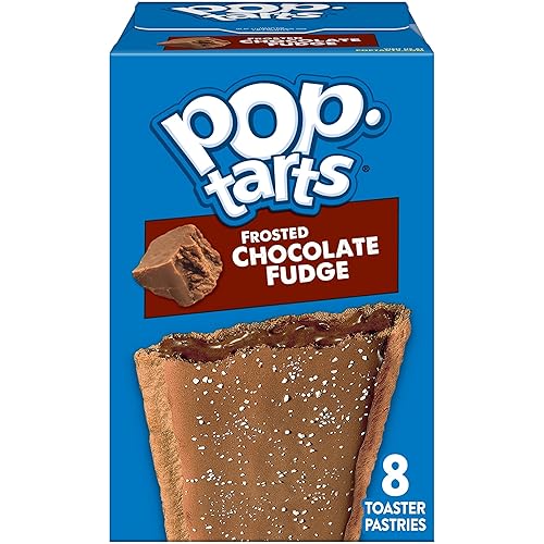 Pop-Tarts Toaster Pastries, Breakfast Foods, Kids Snacks, Frosted Chocolate Fudge (8 Pop-Tarts)