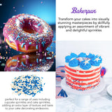 Bakerpan Blue and White Jimmies Sprinkles - 4.3 Ounces Sprinkles for Cake Decorating - Edible Blue Sprinkle for Cupcakes, Ice Cream, Cake Decorations