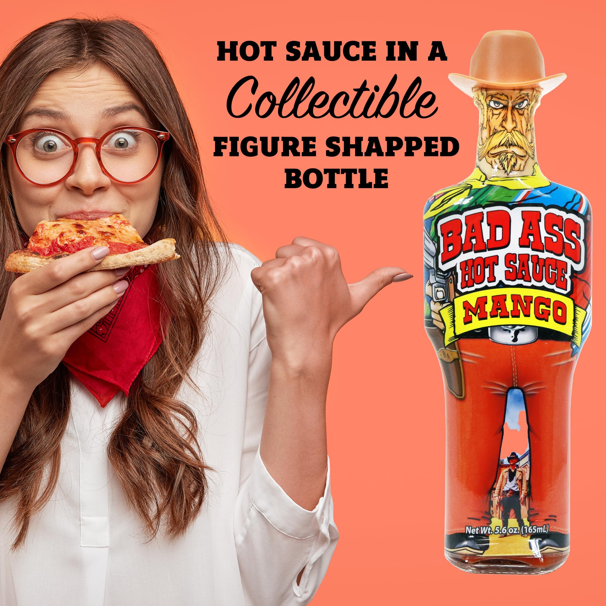 BAD ASS Premium Hot Sauce - Try if you dare! - Perfect Gourmet Gift for the Hot Sauce Fan (Mango)