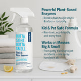 Good Life Solutions Natural Odor and Stain Remover Spray - Unscented Plant-Based Child and Pet Safe Cleaner Earth-Friendly Odor Eliminator Eco