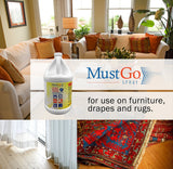 MustGo Spray Odor Eliminator - Controls, Removes and Prevents Damp, Musty Smells - 1 Gallon