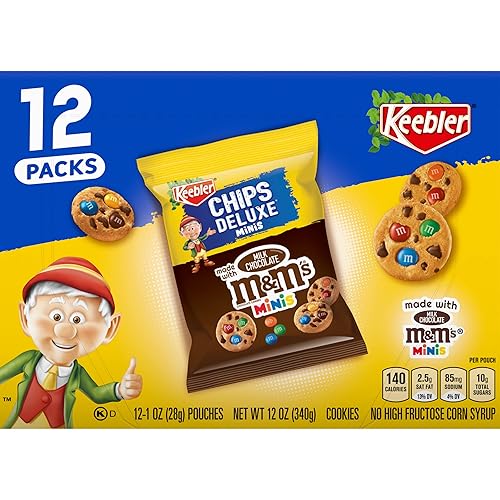 Keebler On-The-Go Chips Deluxe Rainbow Cookies with M&Ms, 12oz, 12ct