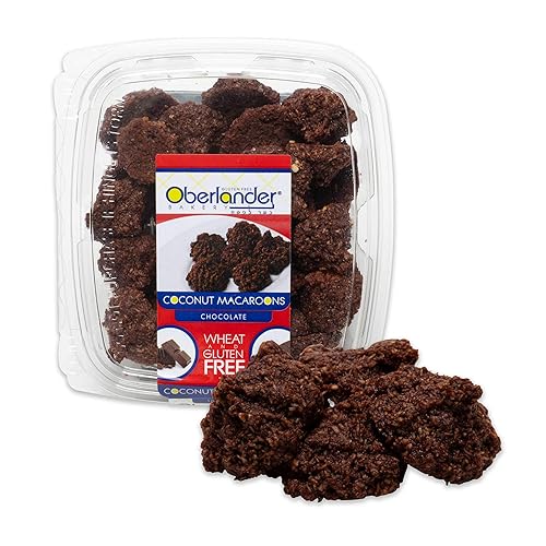 Oberlander Gluten Free Chocolate Coconut Macaroons | Tasty Sweet Cake Cookie Contains No Gluten, Soy, Dairy, Lactose, Starch or Trans Fat | Certified
