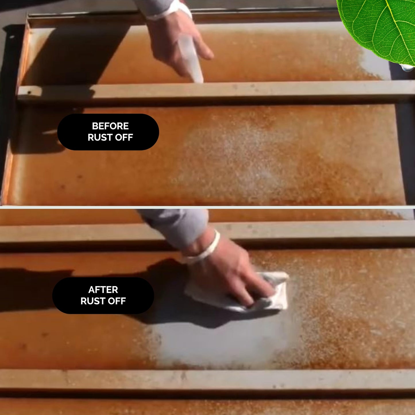 Wash Safe™ GETS RUST OFF | Non-Corrosive, Non-Bleach Rust & Hard Water Stain Remover | Water-Based, Fast-Acting Formula for Metal, Concrete, Tools