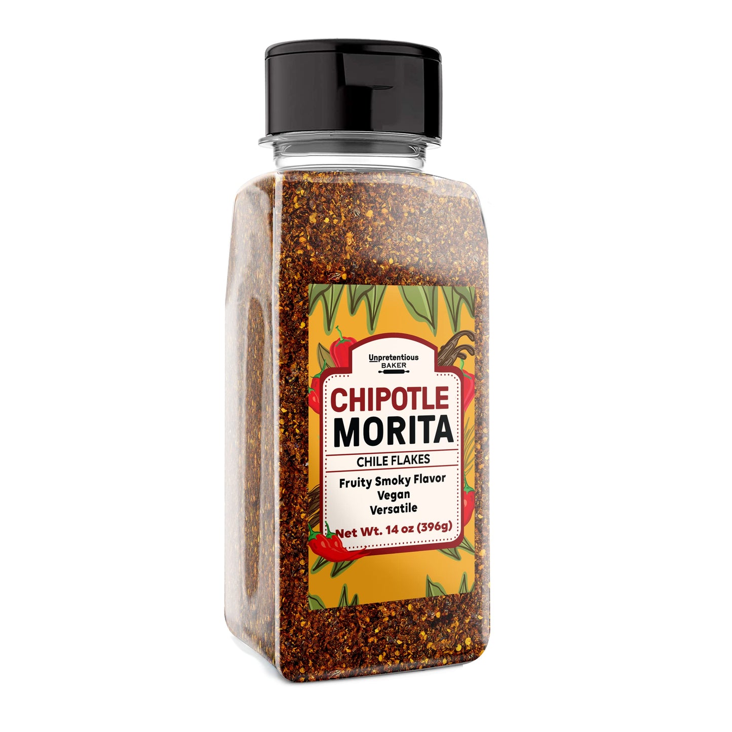 Unpretentious Chipotle Morita Chile Flakes, Fruity Smoked Flavor, Versatile (14 Ounce)