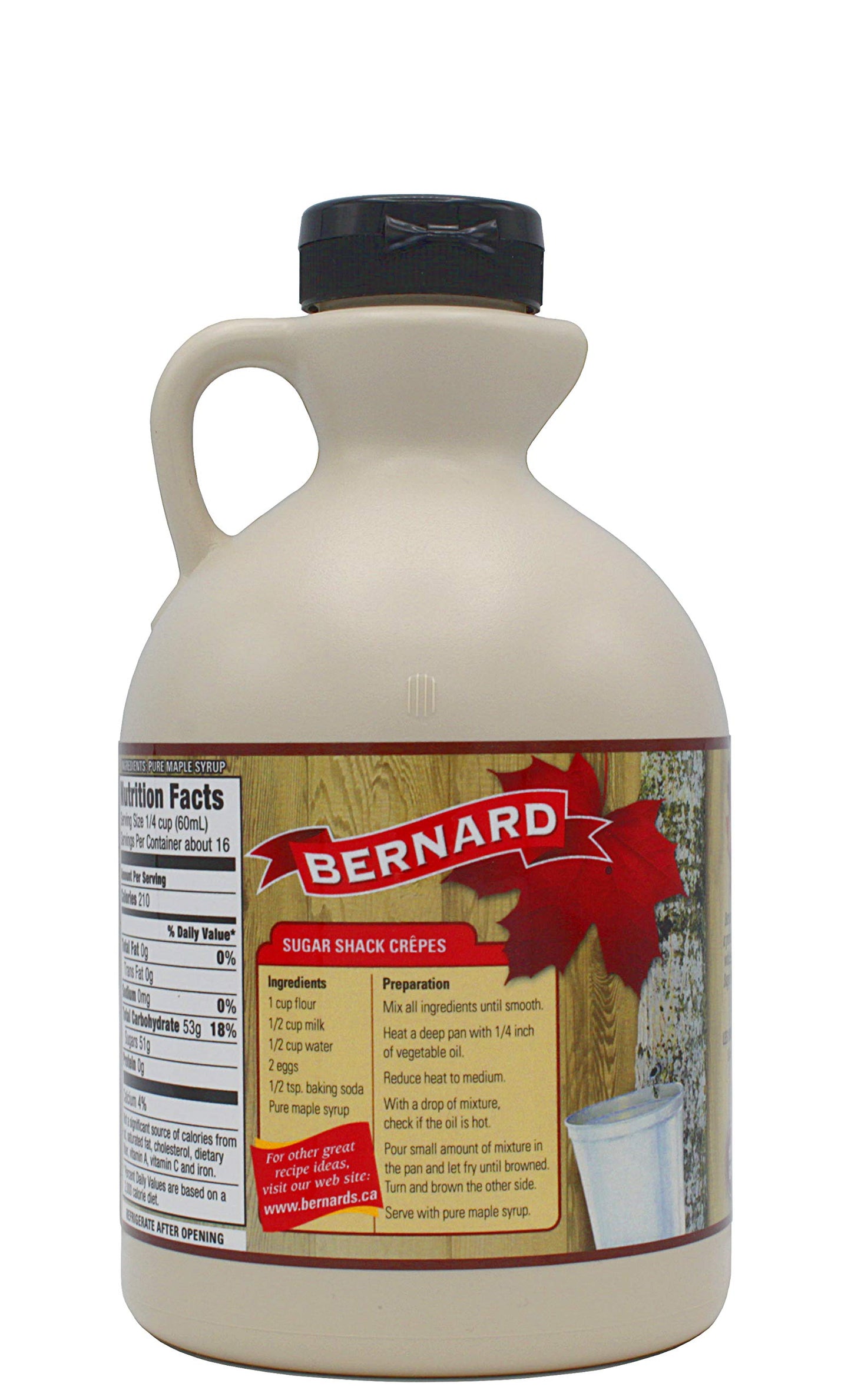 BERNARD - Pure Maple Syrup, Grade A Very Dark, Strong Taste, 1x32oz